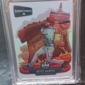 2021 Panini Diamond Kings Downtown Bryce Harper Novelty Baseball Card.